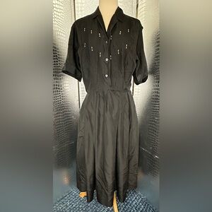 Norman Wiatt Vintage Black Day Dress